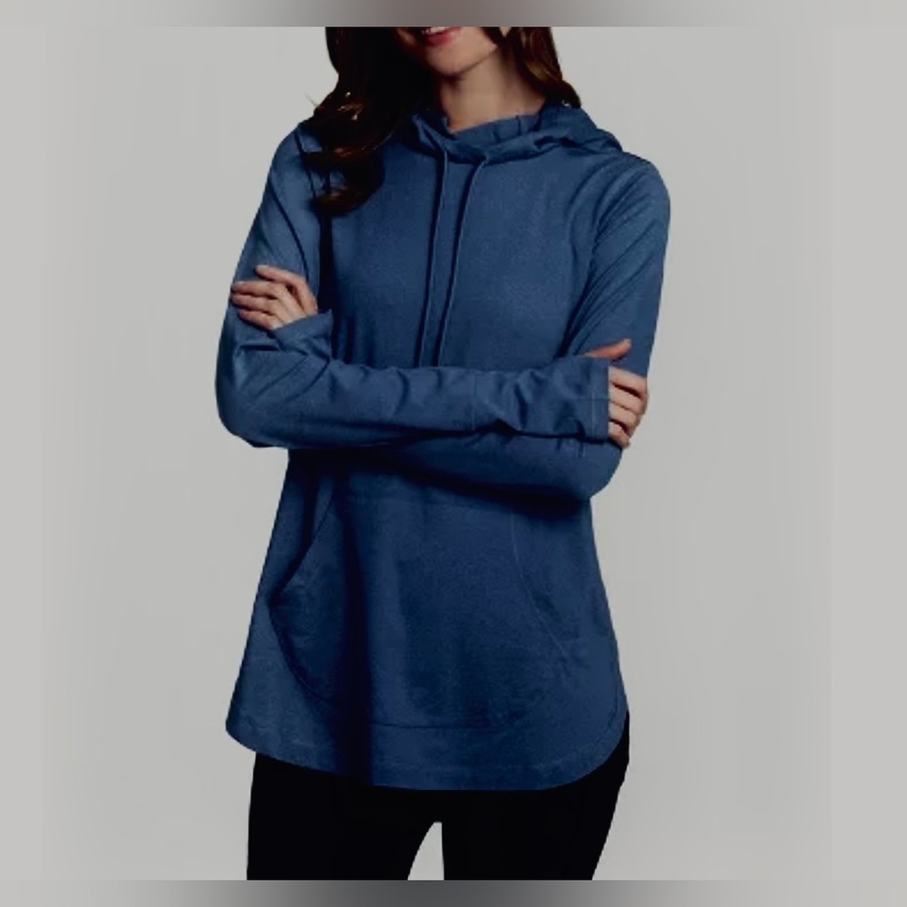 BARGAN BASEMENT! Athletic Works Women's Navy Hoodie With Thumb Holes